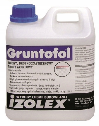 

Grunt Gruntofol 5kg grunt akrylowy pł. iZOLEX