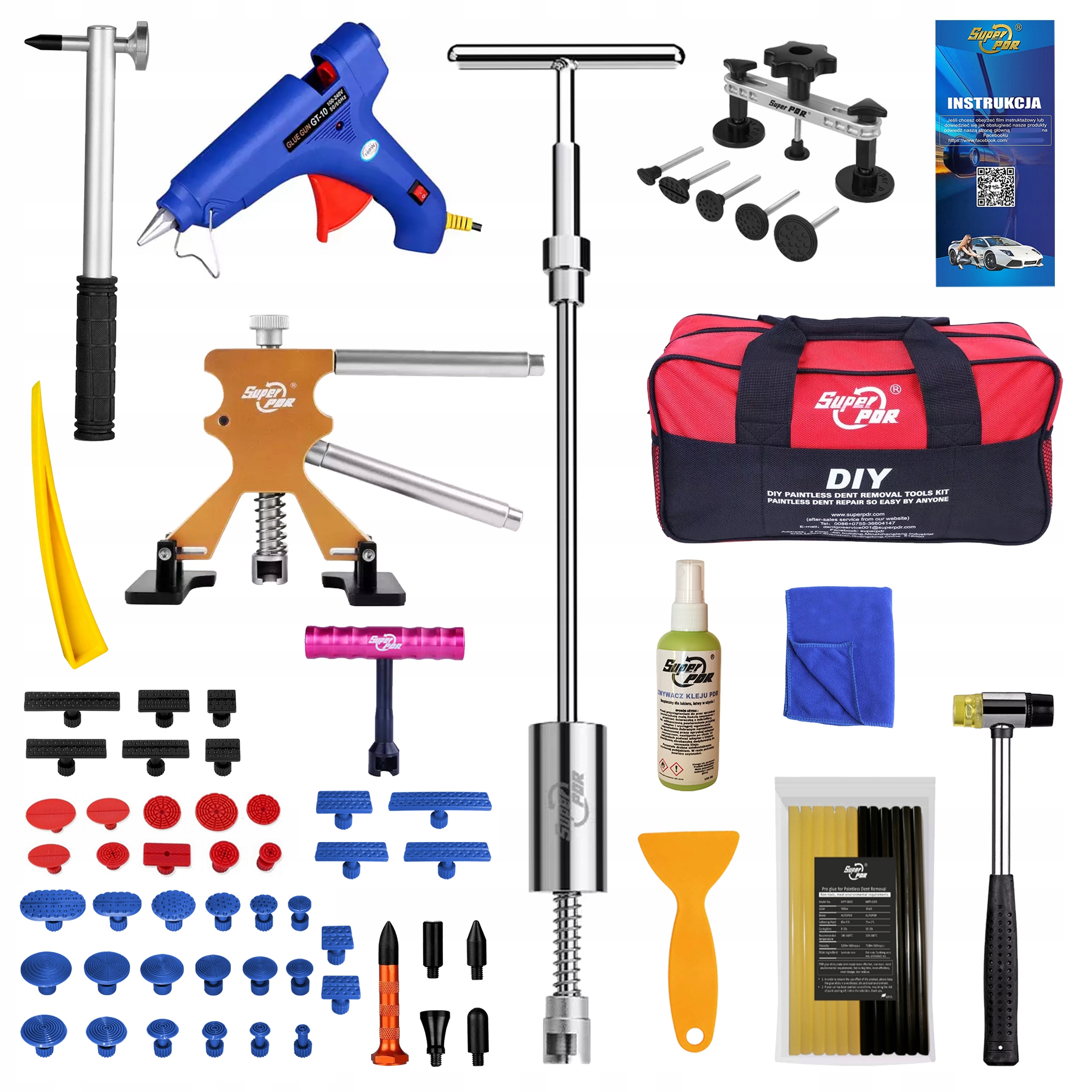 Sada pdr Po gradobici Sada na odstraňování promáčklin Nástroje pdr