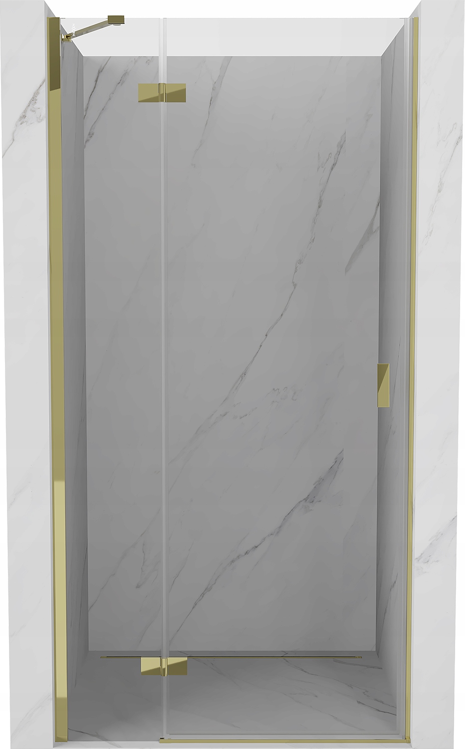 Mexen Mist-h Drzwi Prysznicowe Uchylne Lewe 100 CM Transparent Złote