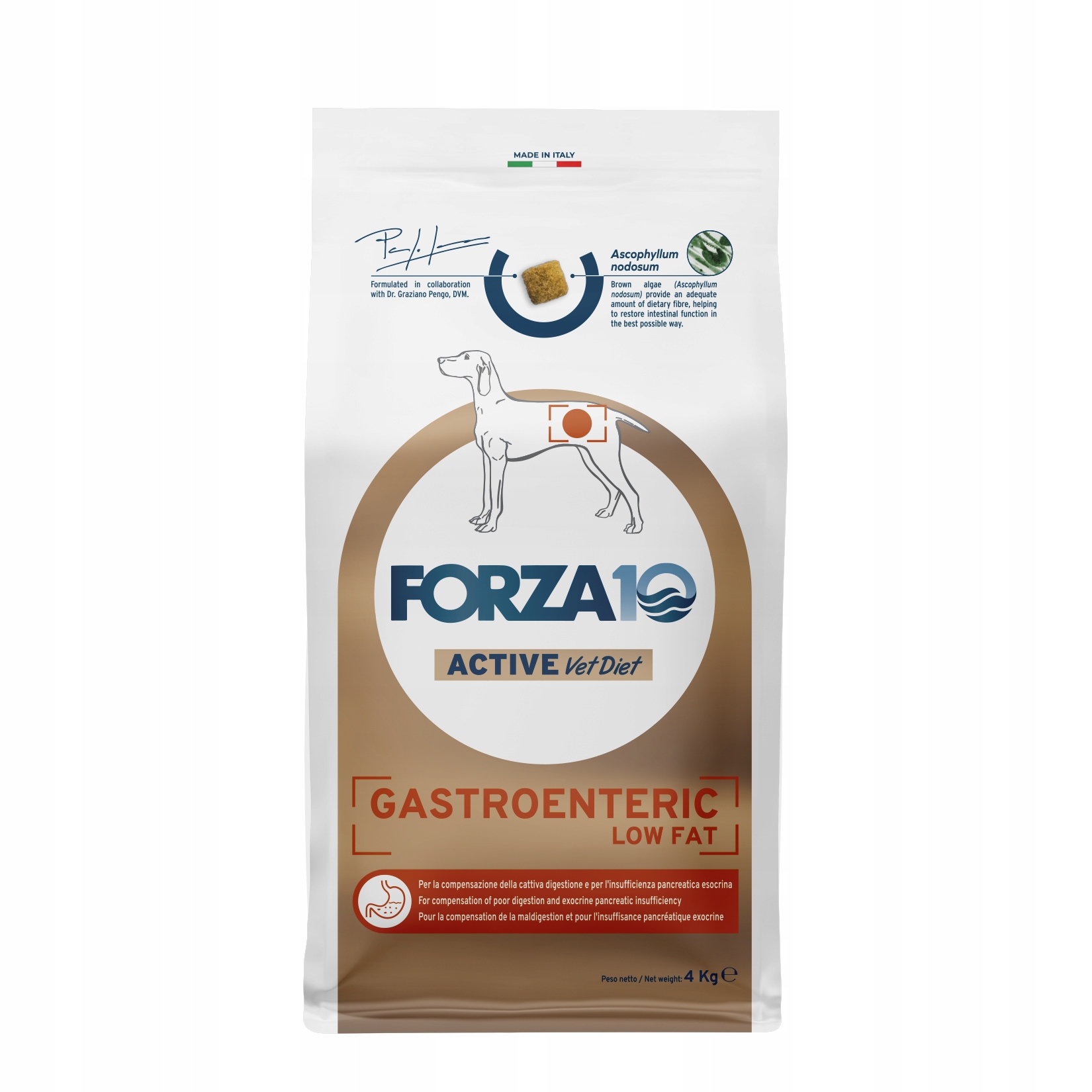 Forza10 Gastroenteric pro psa 4 kg 100% hydrolyzovaná bílkovina