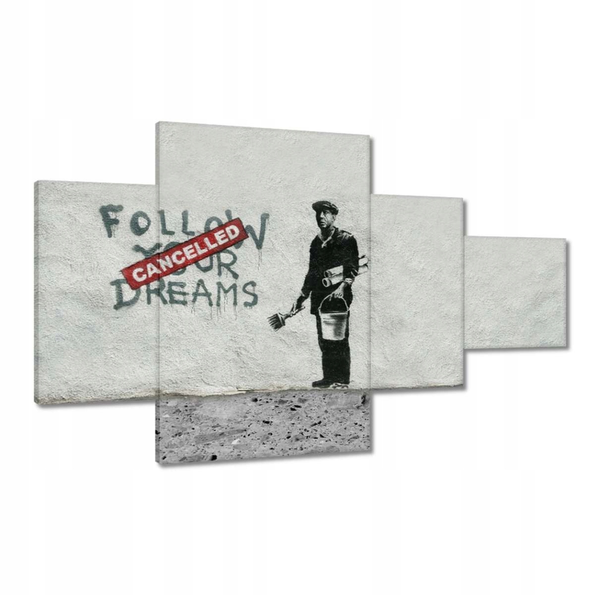 Obrazy 130x80 Banksy Follow Your Dreams