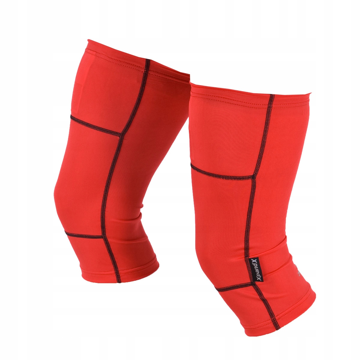 DEKO DUAL nakolanniki rowerowe na rower nieocieplane czerwone M-L