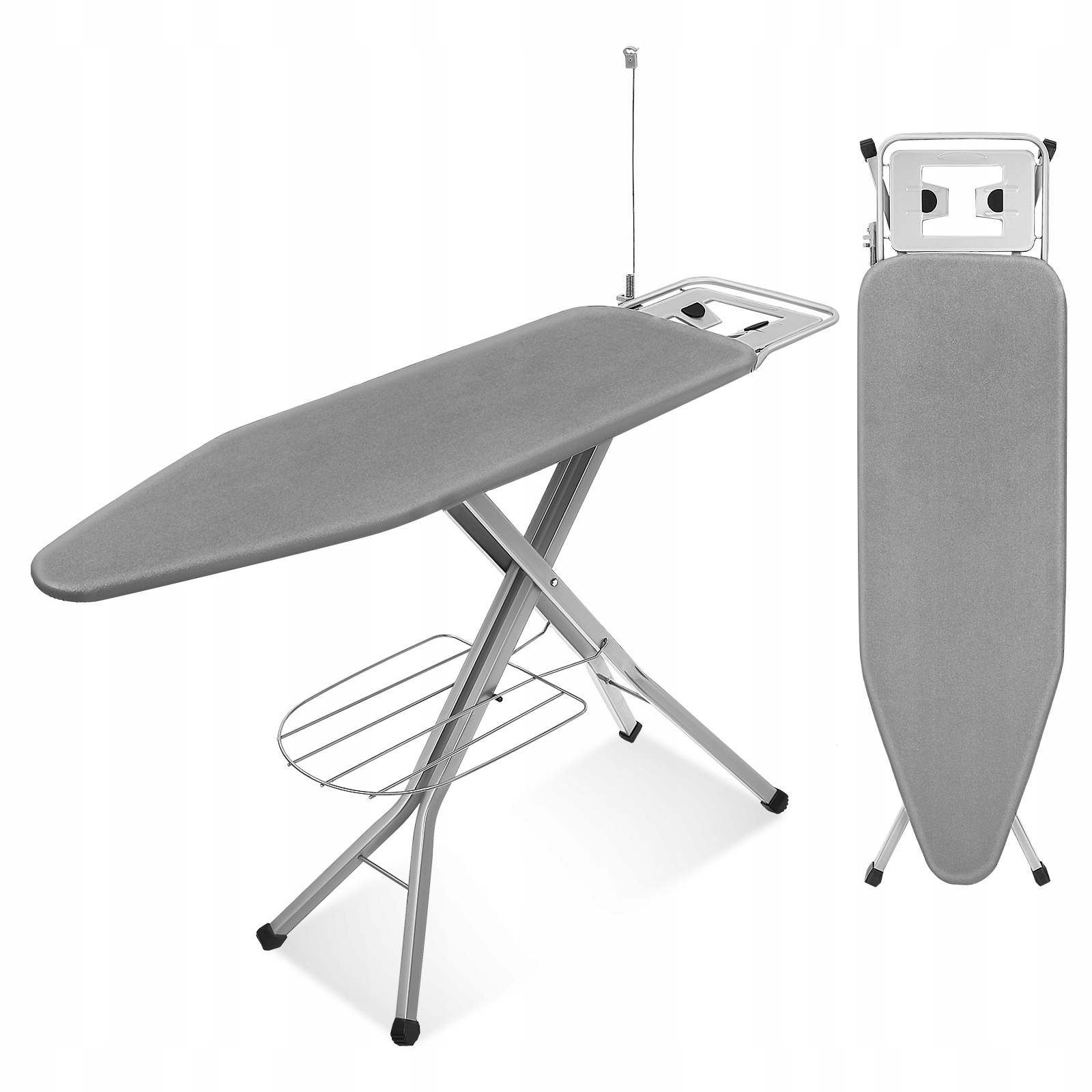 Levně Kovové žehlicí prkno, robustní žehlicí stůl 143x38 cm