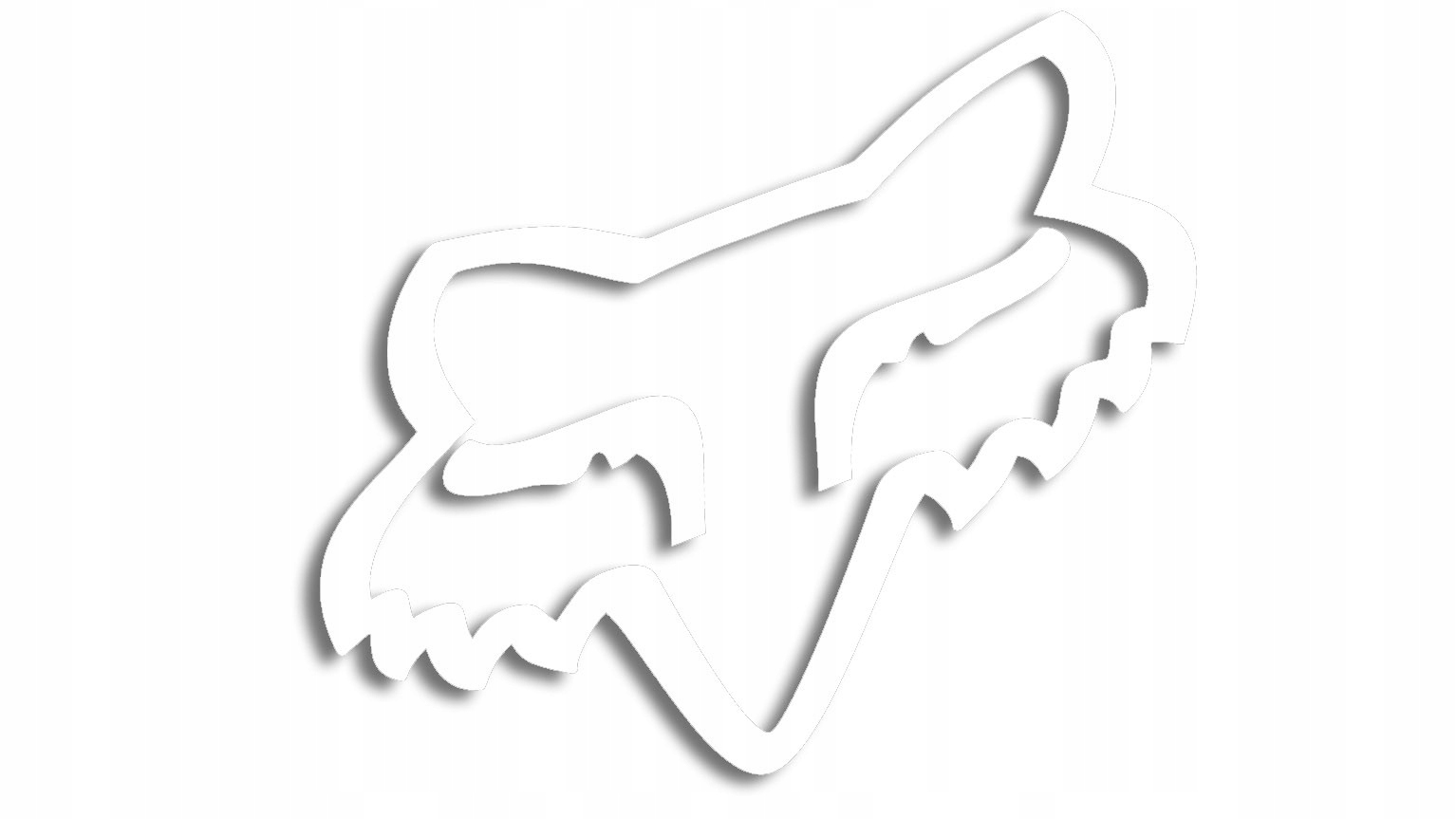 

Wycinana naklejka Fox Racing biała