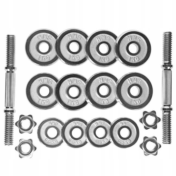 SOLIDNE SZTANGIELKI HMS 2x7,5kg SOLIDNE
