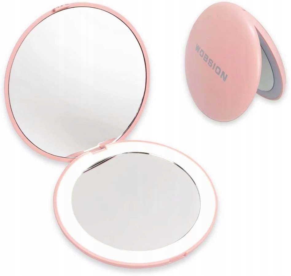 wobsi SKŁADANE LUSTERKO KIESZONKOWE LED DO TOREBKI