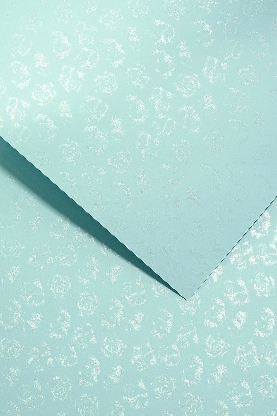 DEKORACYJNY PAPIER OZDOBNY Karton OZDOBNY Do Dekoracji Małe Róże błękitny