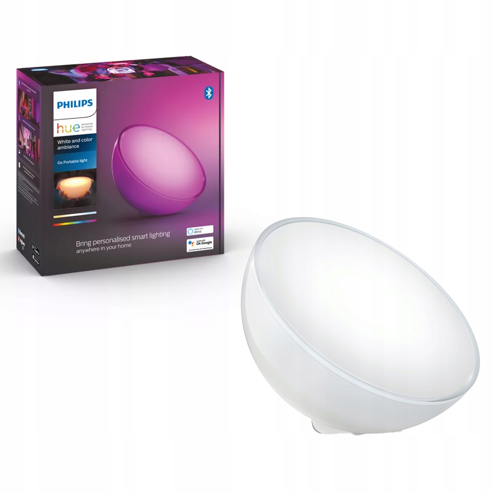 Philips Hue White and Color Ambiance Stolná lampa Go Bluetooth Zigbee 87