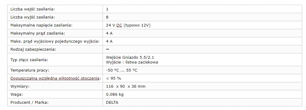 ŁĄCZÓWKA ZASILANIA LZ-1 4A Marka Eurolook