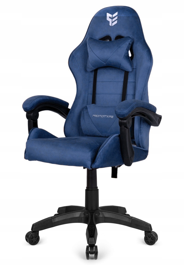 Fotel obrotowy gamingowy Enzo XL Blue Alcantara