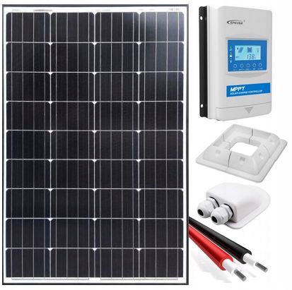 ZESTAW SOLARNY NA PRZYCZEPE KEMPINGOWA 100W MPPT