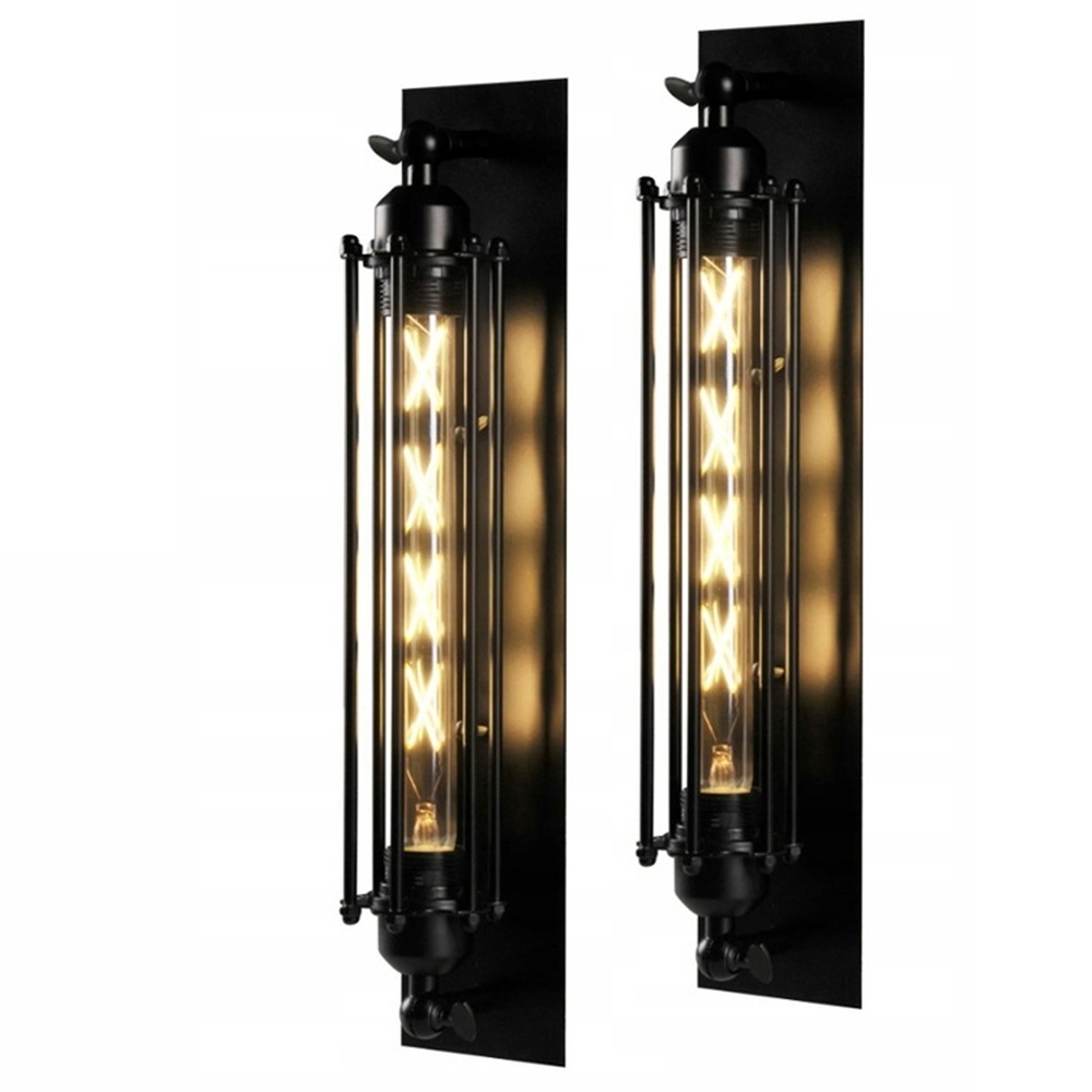 Dvě retro nástěnné lampy, nástěnné svítidla v industriálním stylu, 47 cm