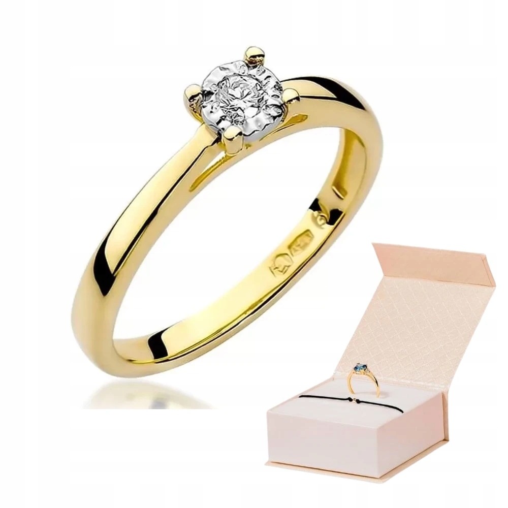 Zlatý Prstýnek S Diamantem 0,08 ct 585 Zásnubní Výjimečný Náramek