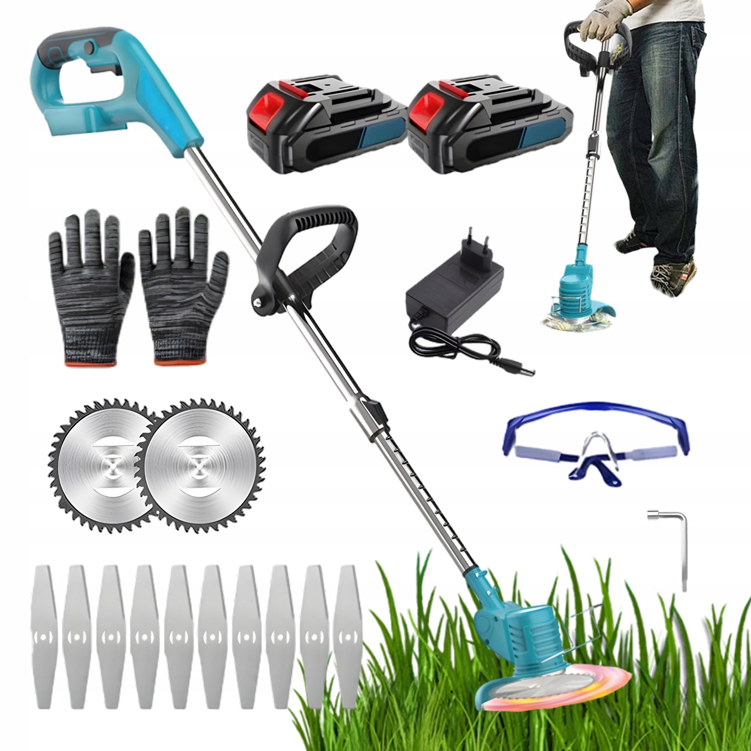 Mini Set Nůžky Na Trávy 21V 650W 1300MAH 2AKU Výkonné