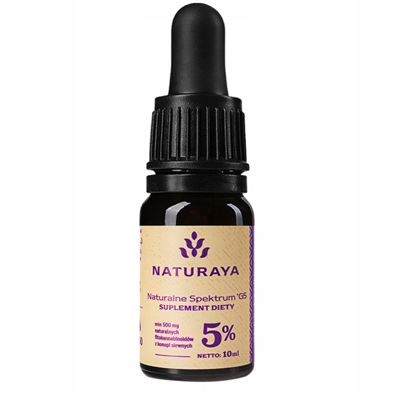 

Olejek konopny Naturaya 5% Raw, 10ml