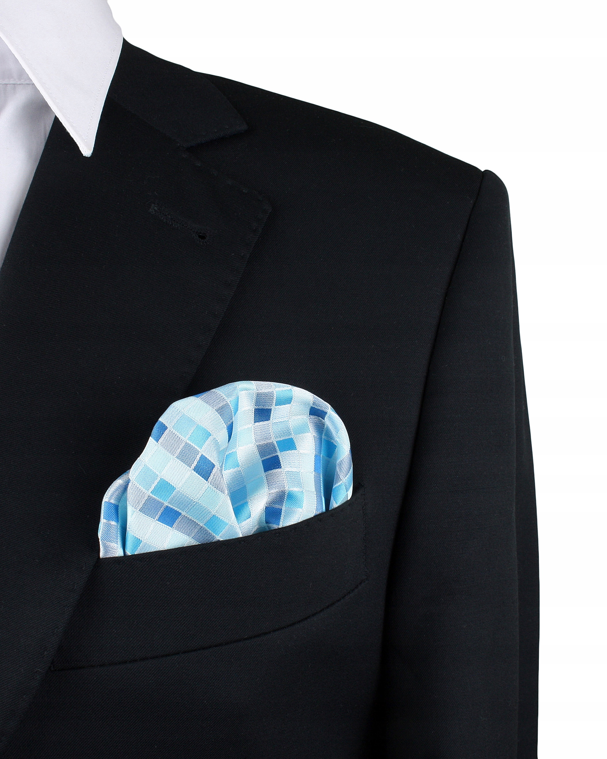 POSZETKA CHUSTECZKA - TURKUSOWO MIĘTOWA KRATECZKA Marka Tissino