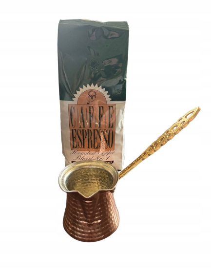 Levně Sada měděných kelímků 250 ml s zrnkovou kávou Mehmet Efendi 500 g