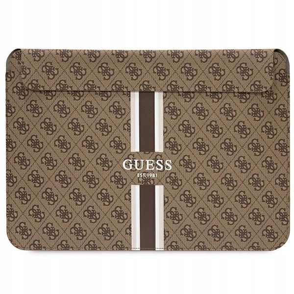 Puzdro Guess Sleeve GUCS16P4RPSW 16 palcov hnedé/brown 4G Printed Stripes