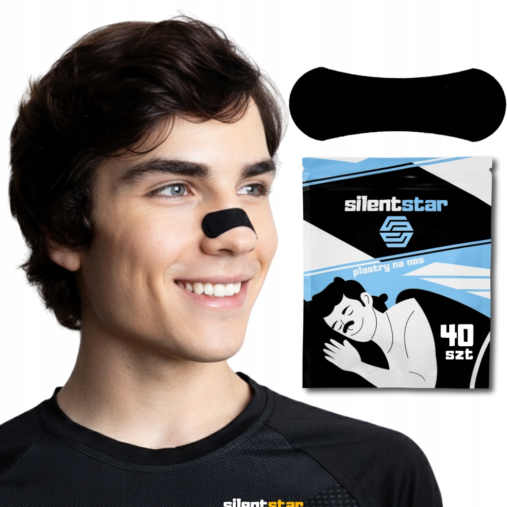 PREMIUM PLASTRY NA NOS SilentStar ODDYCHANIE SEN TRENING CHRAPANIE 40 SZT