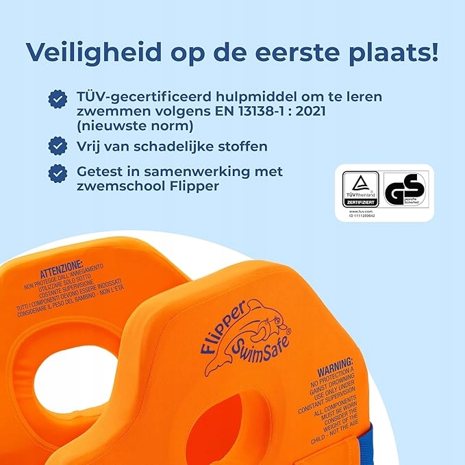 Kamizelka ratunkowa kapok dla dziecka Flipper SwimSafe 1400 11–30 kg