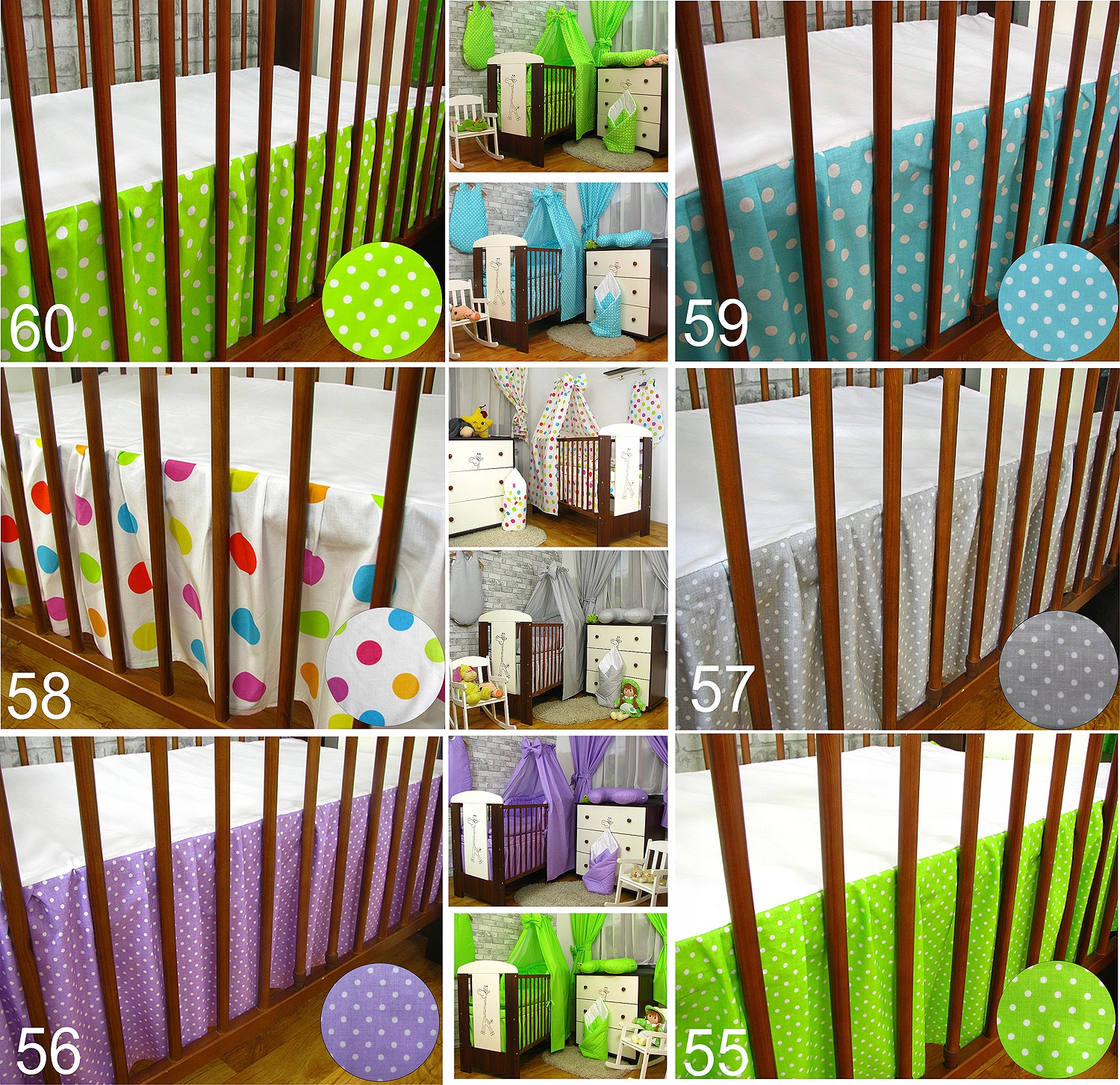 Prześcieradło z falbanką , Falbanka maskująca GRG Szerokość produktu 60 cm