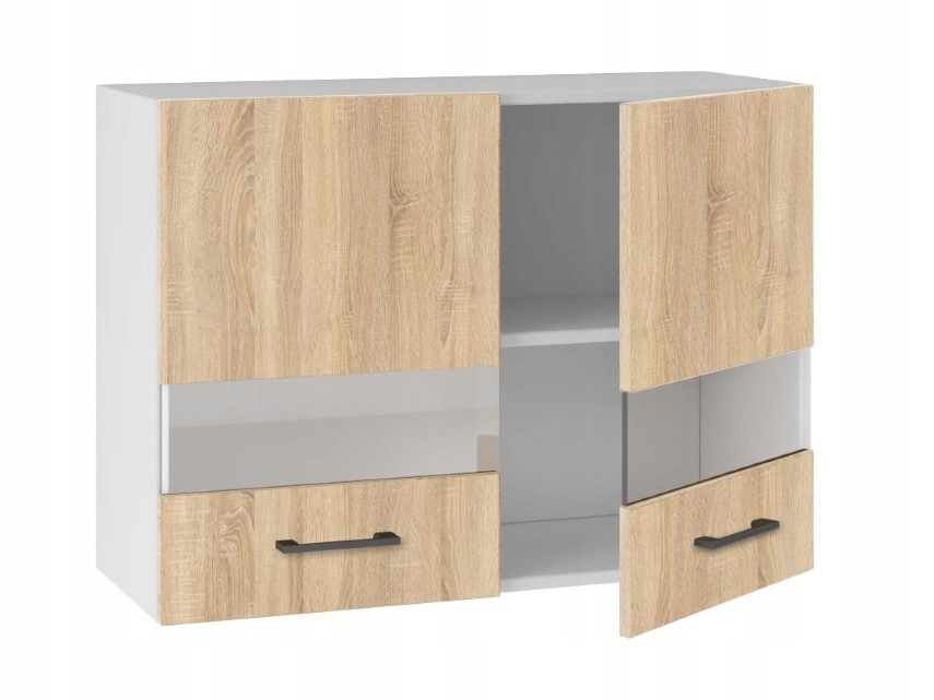 Szafka wisząca z witryną 80 cm TESA dąb sonoma