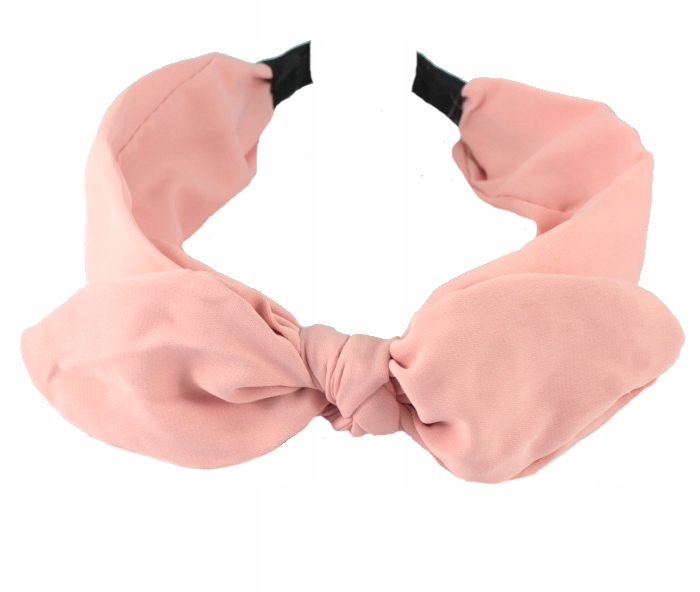 

Opaska Do Włosów Szeroka Kokardka Pudrowa