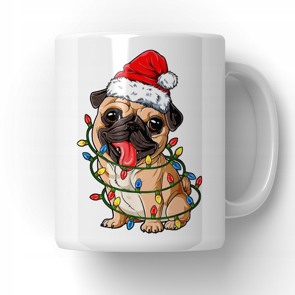 

Kubek Pies Mops Pug Święta