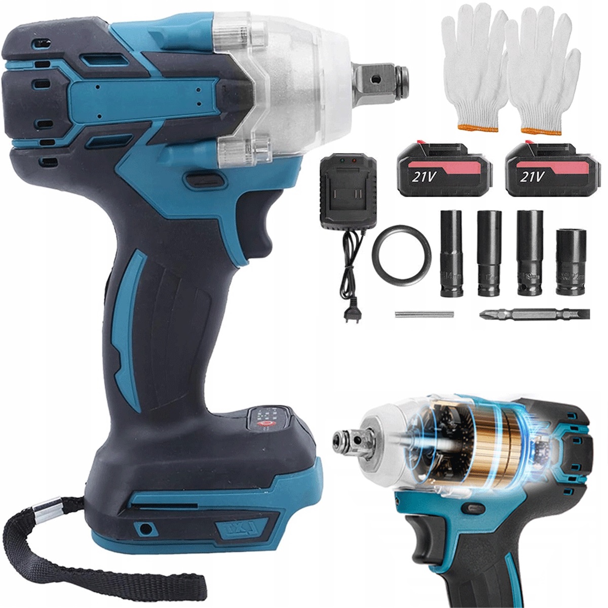 Elektrický Rázový Utahovák 4000 Ot/min S Ergonomickou Rukojetí 520 N.m