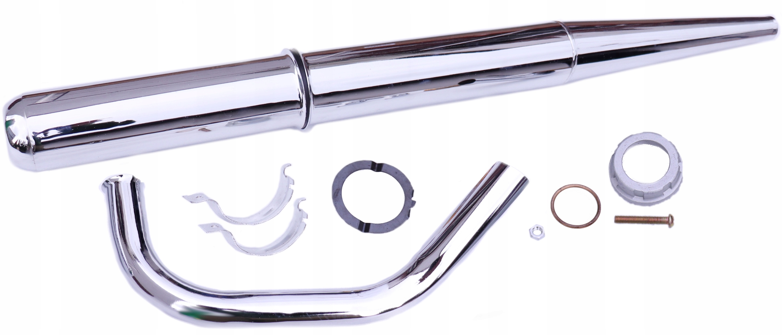 TŁUMIK WYDECH CHROM KOLANKO OBEJMA SIMSON S51 S50