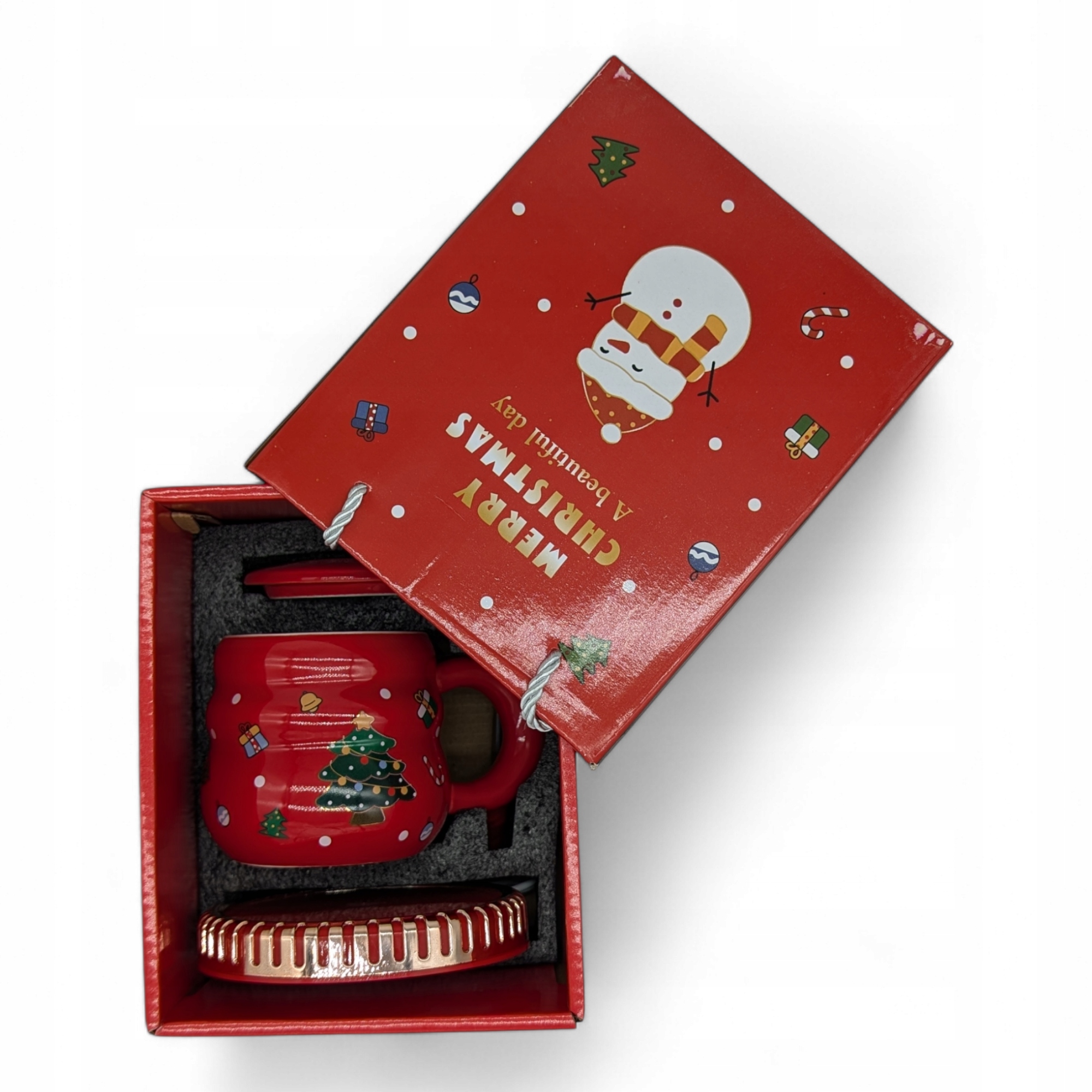 Set Hrnek S Ohřívačem Lžíce Usb kabel Dárek Vánoční Hrnek