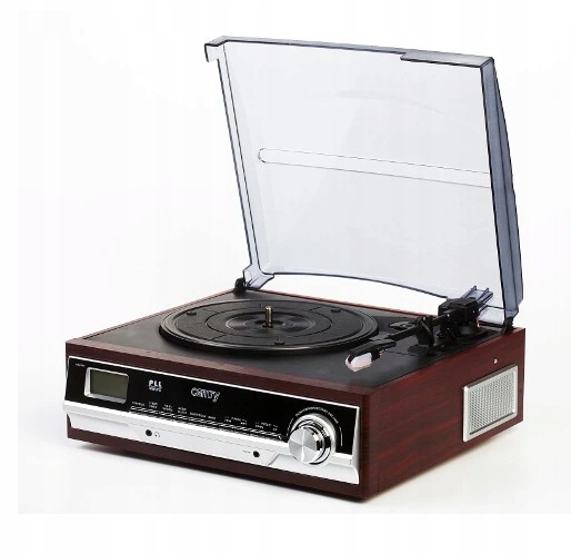 CR 1113 Gramofon z Radiem - Odtwarzacz Winyli 33/45/78 RPM, Radio FM/AM