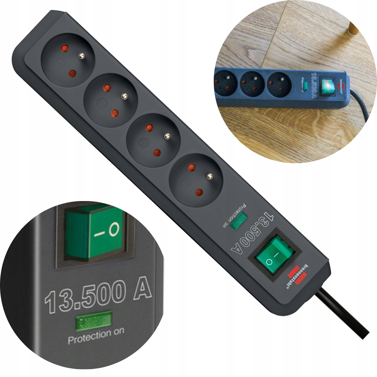 Listwa zasilająca przeciwprzepięciowa Eco-Line 135