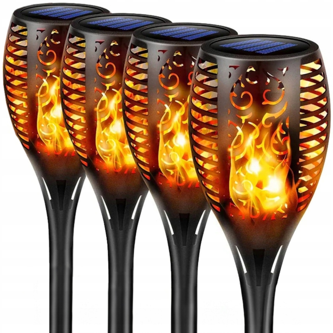 4 szt Lampa solarna ogrodowa Led Pochodnia 58 cm Duża