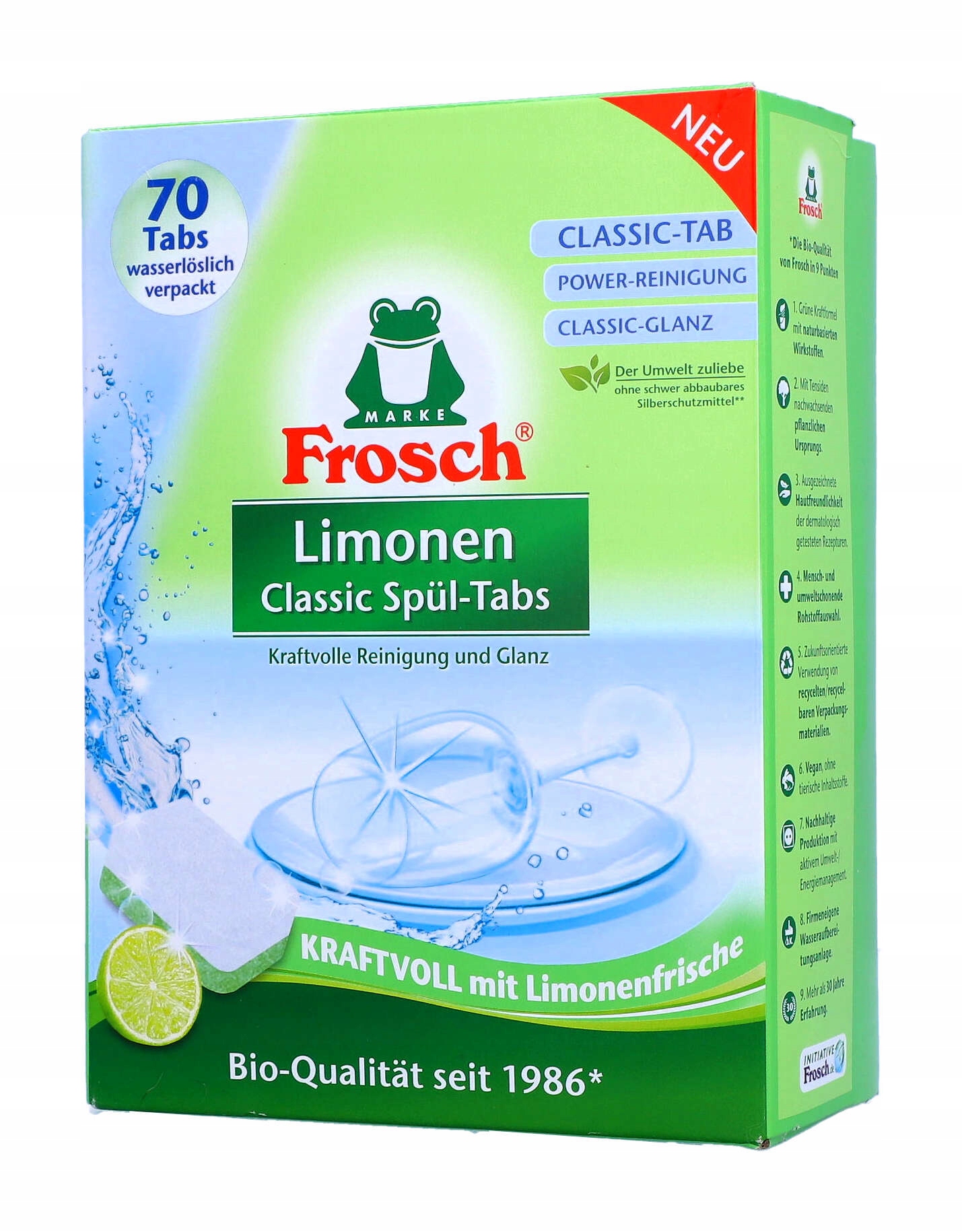 

Tabletki Kapsułki do Zmywarki Frosch Limonka 70szt