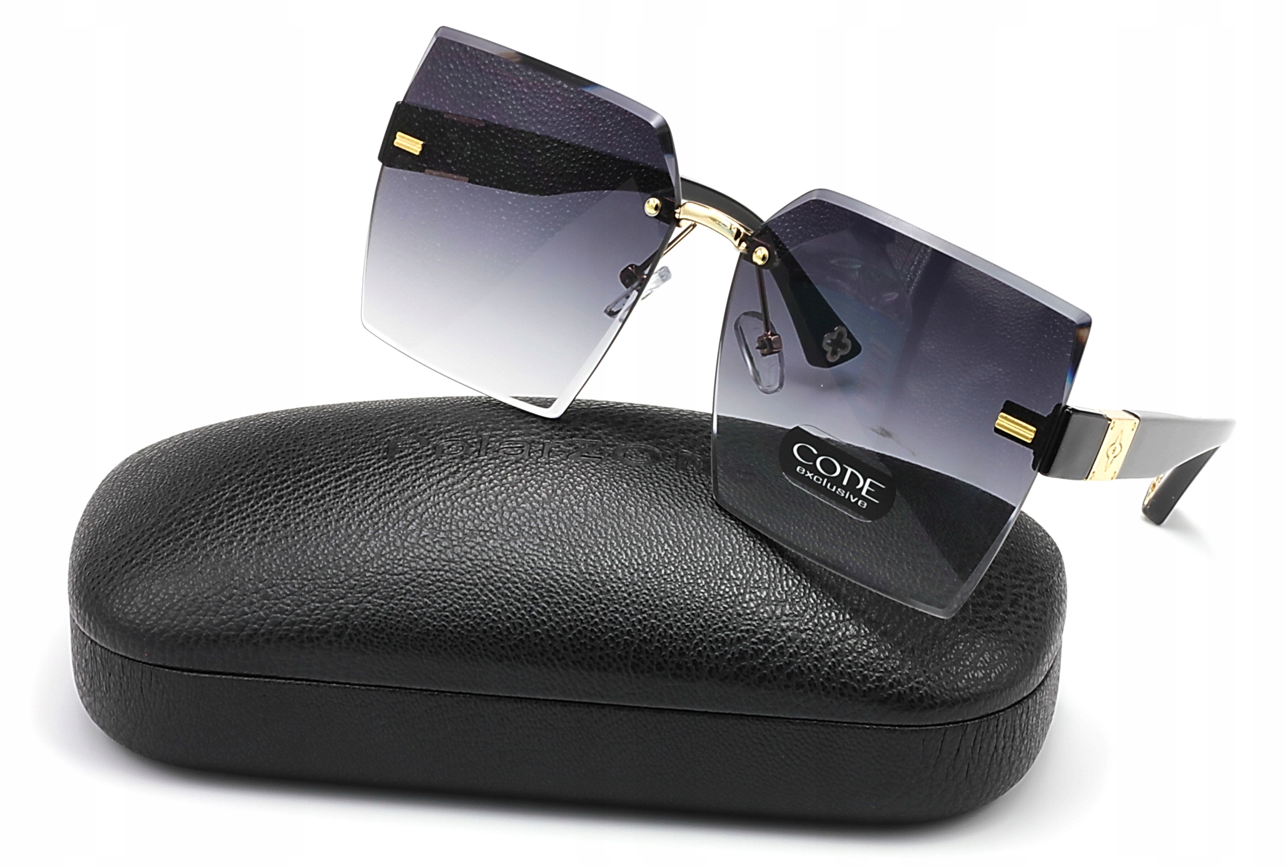 Okulary Przeciwsłoneczne Damskie Cieniowane Etui