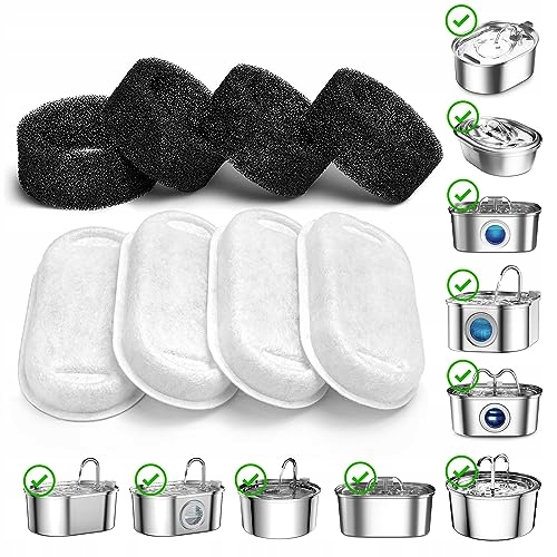 SOOFPET Filtry Do Fontanny Dla Kota 8 Sztuk 4 Filtry 4 Filtry Piankowe — miniatura 2
