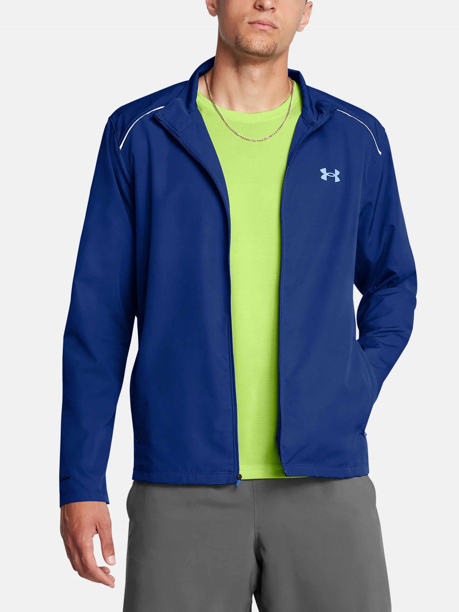 Under Armour Pánská bunda Under Armour Ua Launch Jacket-BLU