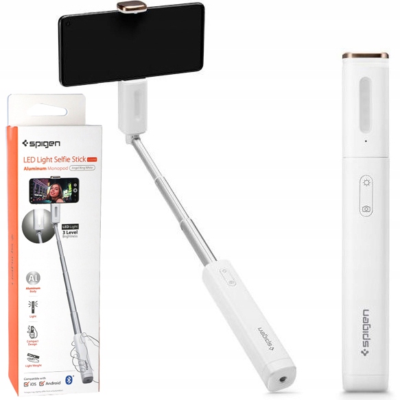 

Uchwyt Spigen S550W lampa Led Selfie Stick, kijek