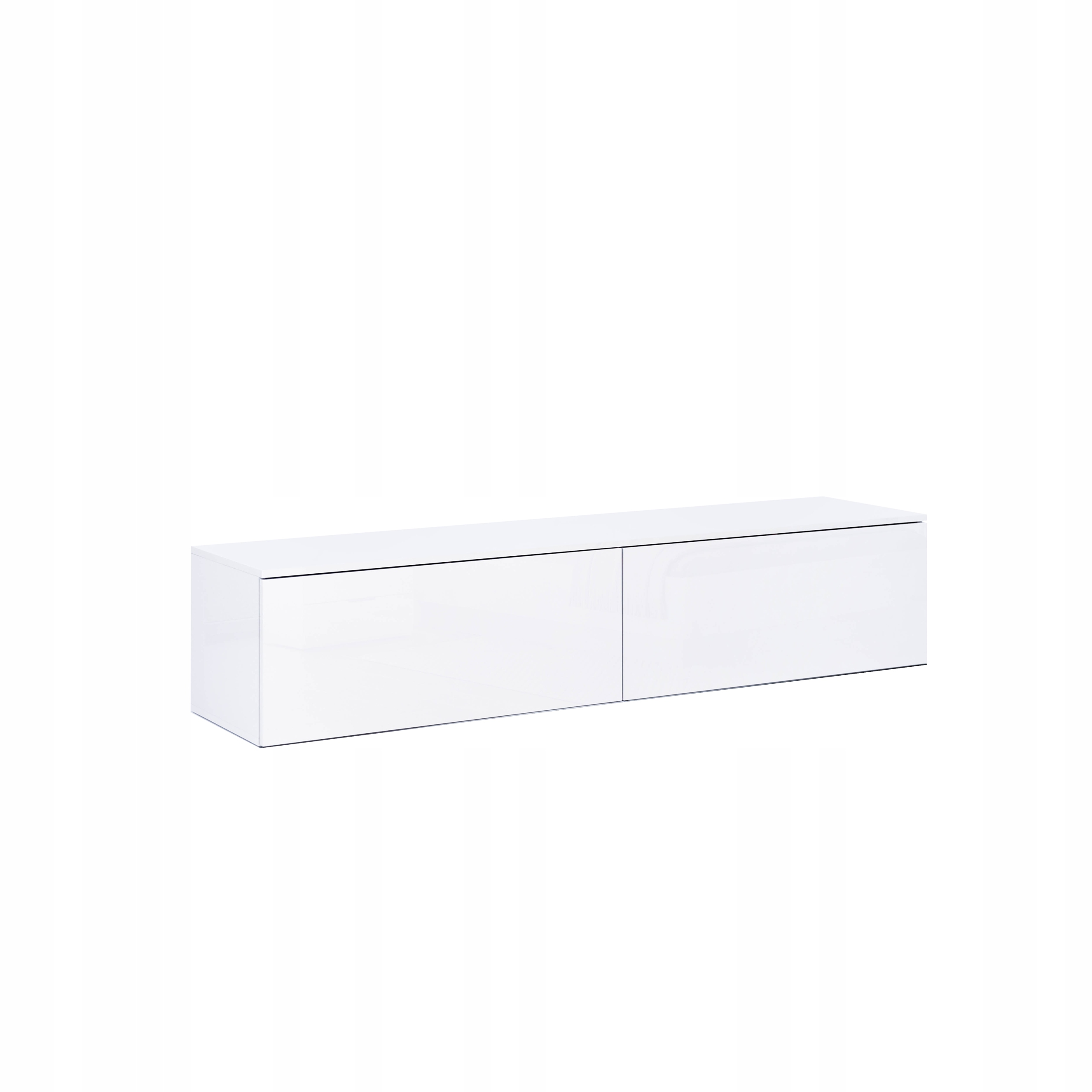 NOWOCZESNA Stojąca szafka RTV 175 cm biały połysk