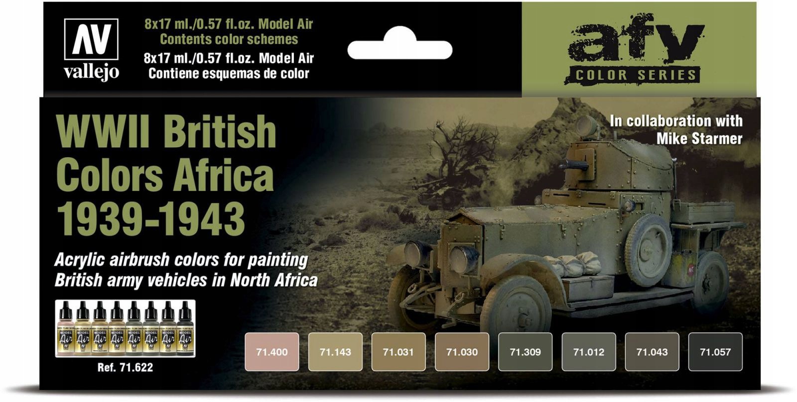 Vallejo: 71.622 Model Air Afv Britské Barvy Pro Afriku 1939-1943 (8