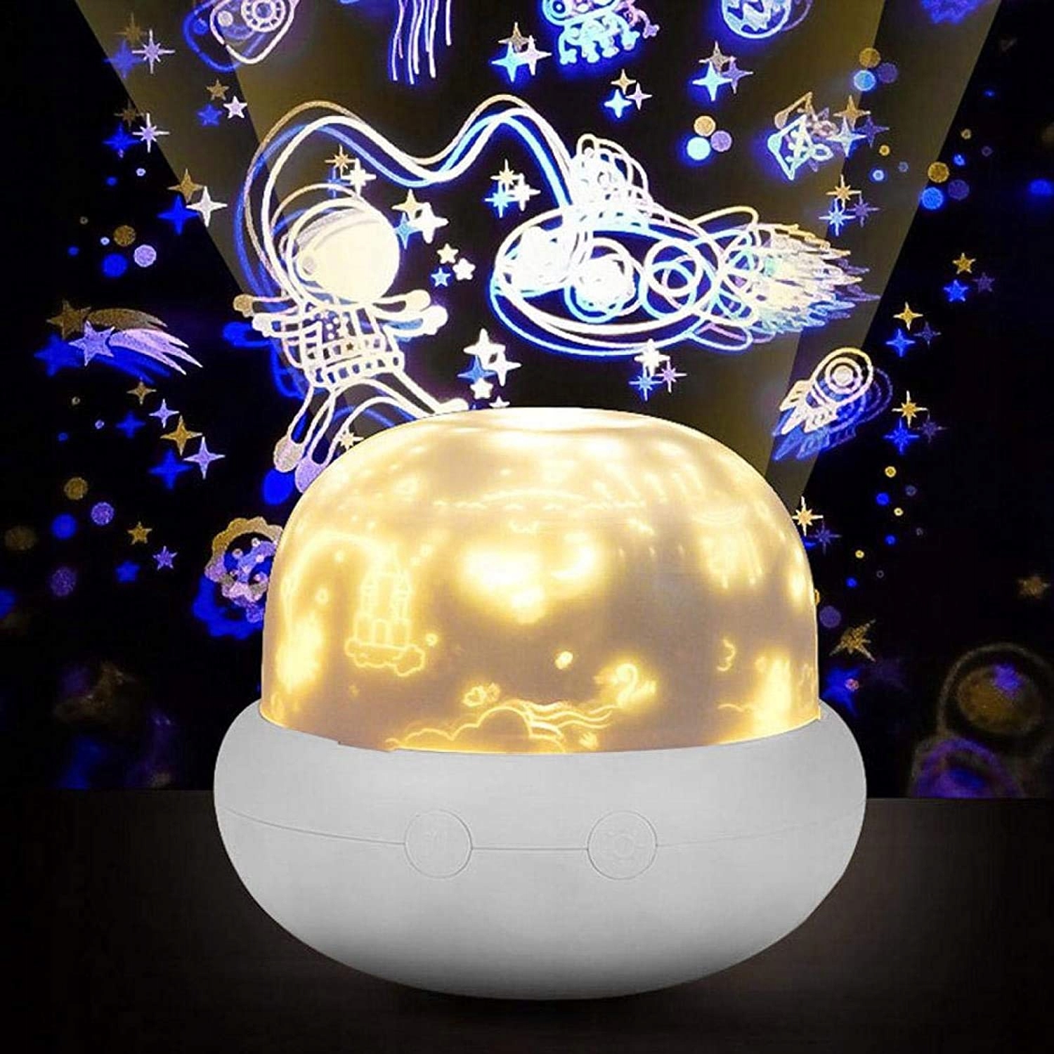 LAMPKA NOCNA PROJEKTOR GWIAZD LAMPA OBROTOWA NIEBA