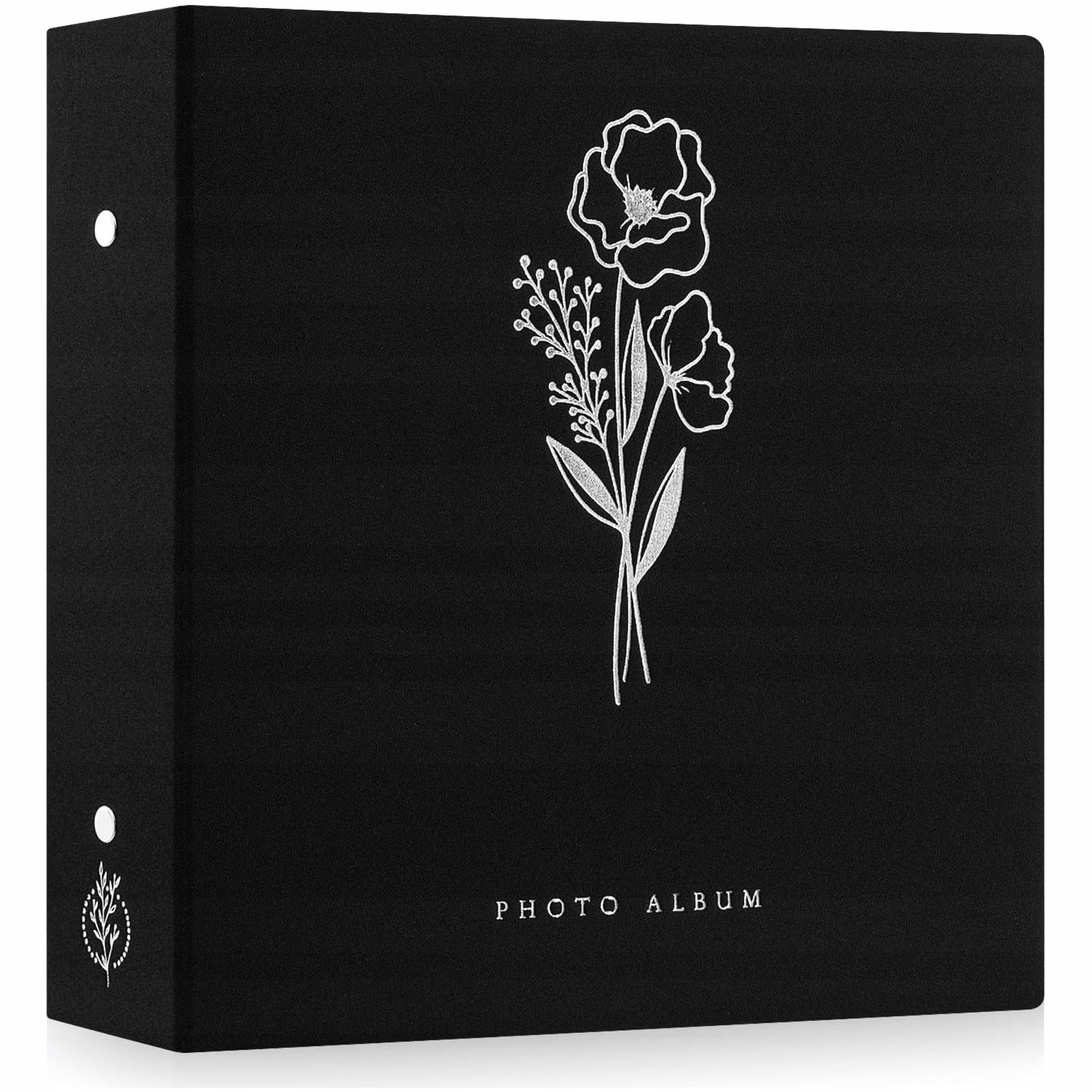 Album Fotograficzny Na Zdjęcia Lniany 1000 Kieszeni 11,5 x 15 cm Czarny XL