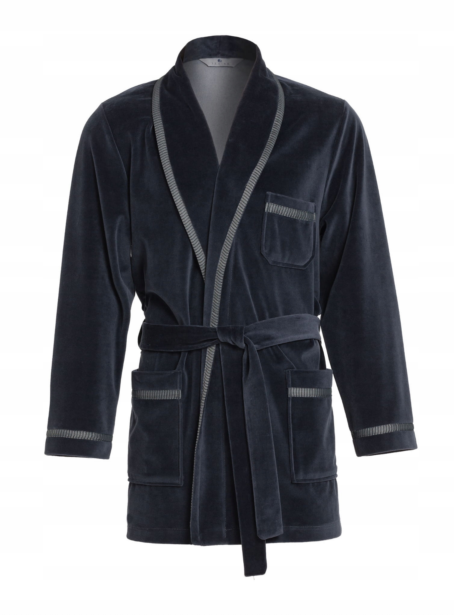 

Bonżurka męska - krótki szlafrok RE-117 grafit 4XL