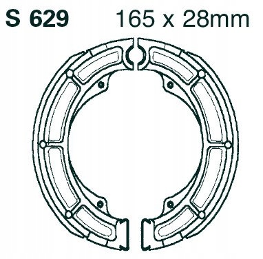 Brzdové čeľuste narezané Ebc S629G (1 ks)