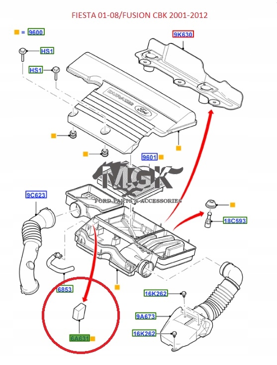 DODATKOWY FILTR POWIETRZA FIESTA 01-08/FUSION 02- Rodzaj filtra powietrza wkład