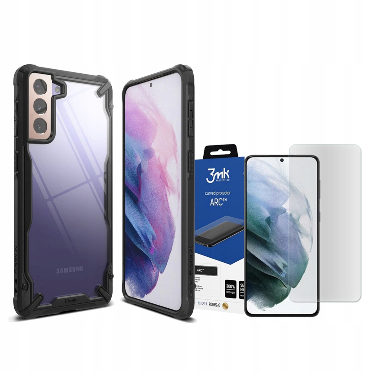 

Ringke Etui Do Galaxy S21+ Plus + Folia 3MK Arc