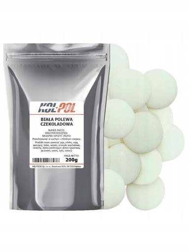 Levně Čokoládová Poleva Bílá 200 g Rozpouštěcí kroužky na dezerty