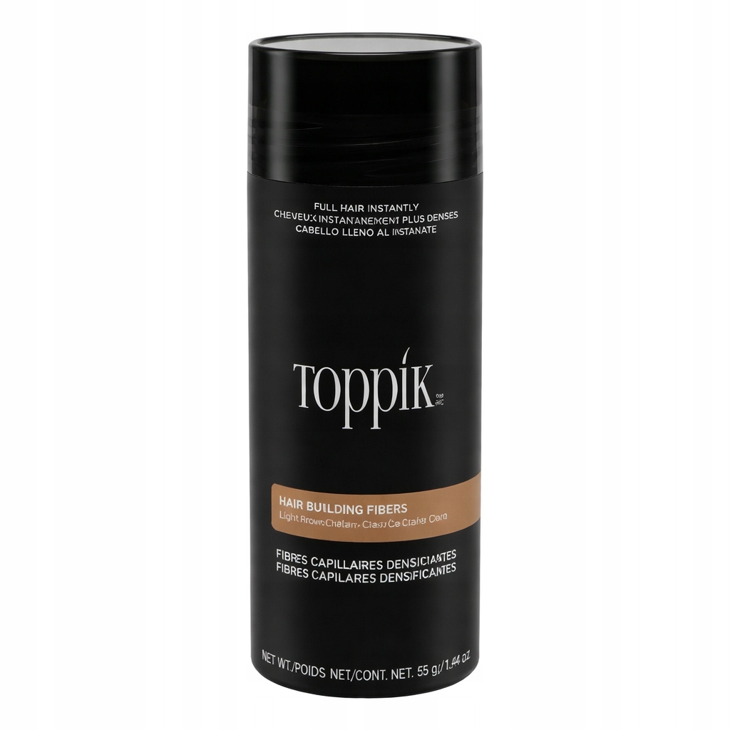 Toppik Włókna Do Włosów Jasny Brąz 55G Zagęszczanie Włosów