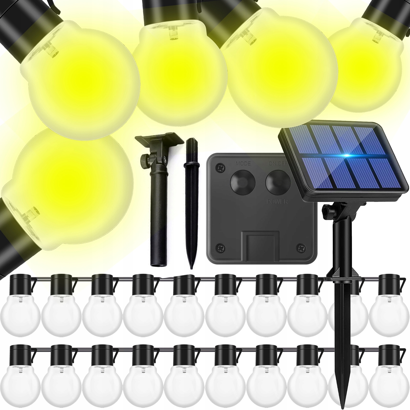 

Girlanda Ogrodowa Solarna Świetlna XXL 20 Żarówek